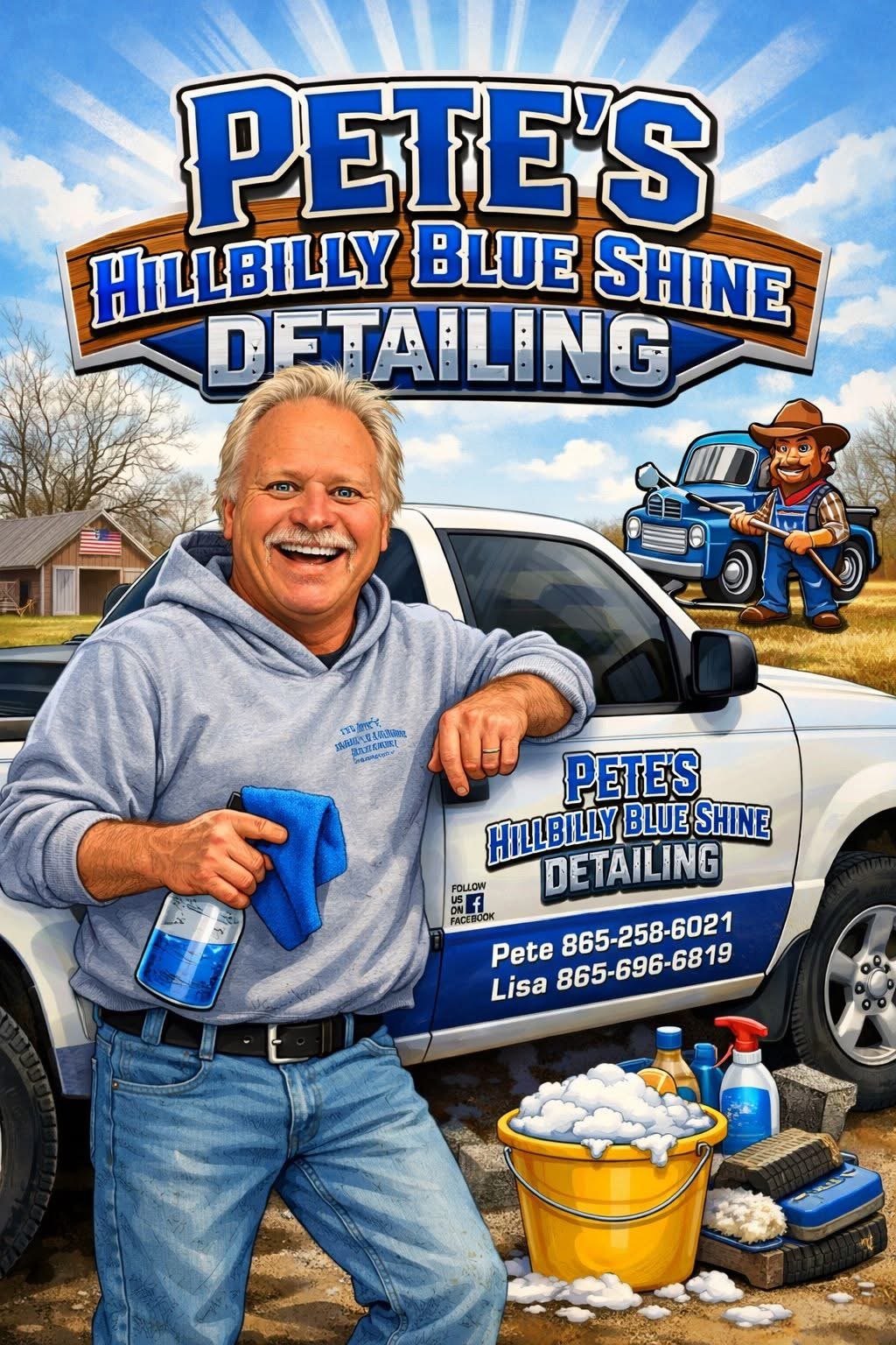 Pete's Hillbilly Blue Shine Detailing Team