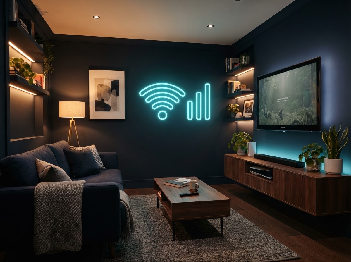 Living Room with Wi-Fi connectivity