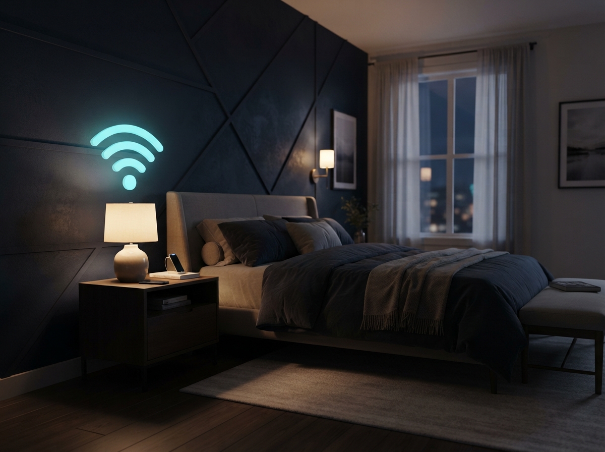 Bedroom with Wi-Fi connectivity