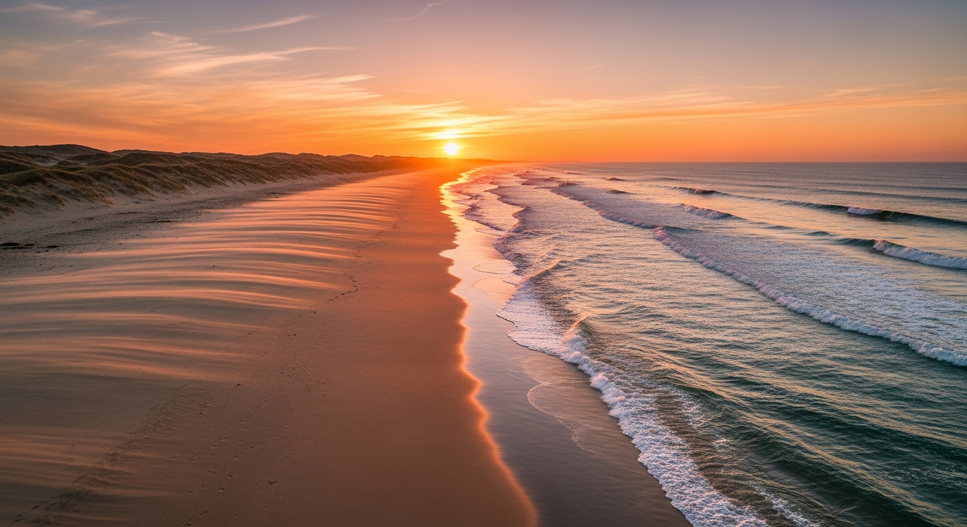Rustig duinlandschap en strand op Texel
