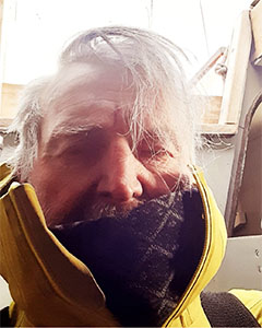 Schipper André Speet tijdens een Arctische expeditie