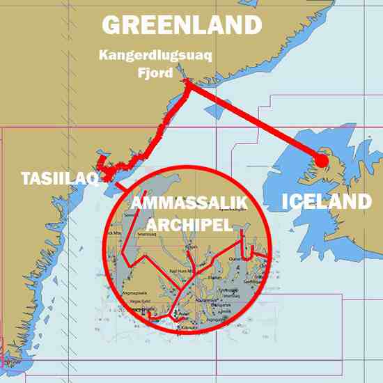 Silent Greenland route map