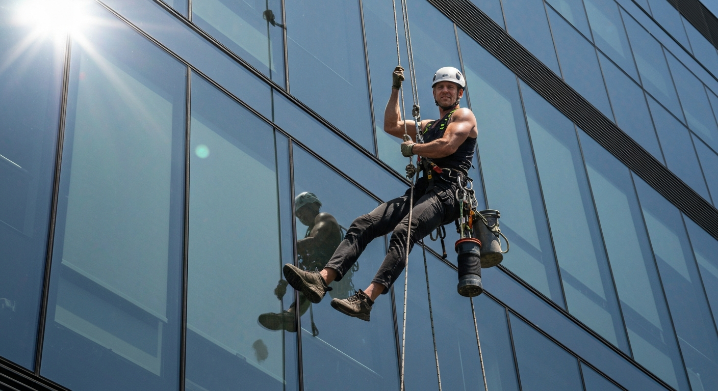 Abseiling High-Rise Window Cleaning