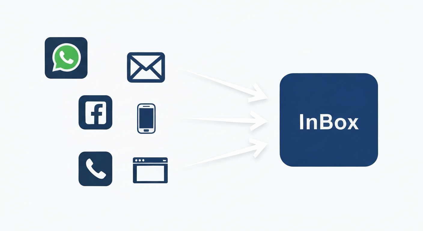 All-in-one inbox for local businesses - WhatsApp email Facebook phone website all in one place