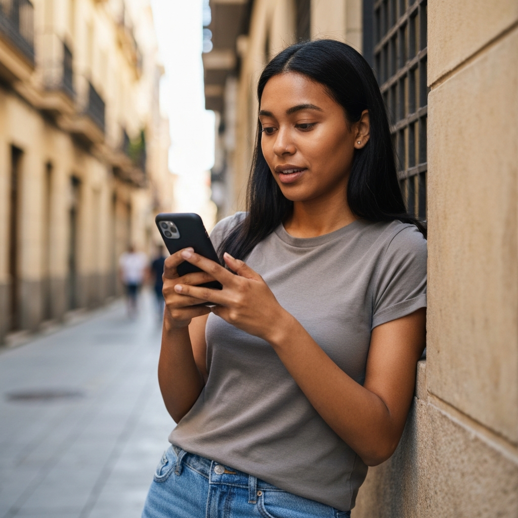 Valencia small business owner checking leads