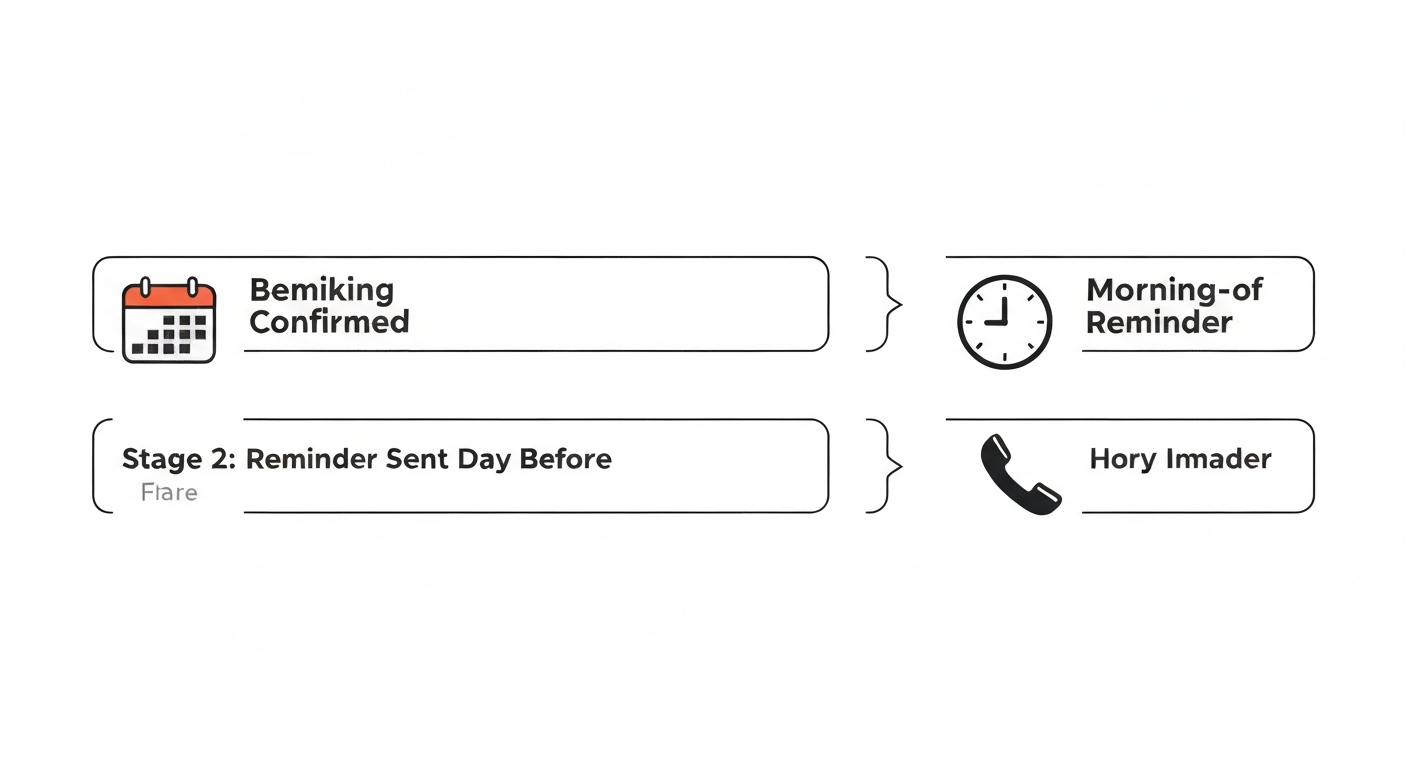 Automated appointment reminder sequence for local businesses - confirmation, day before, morning of