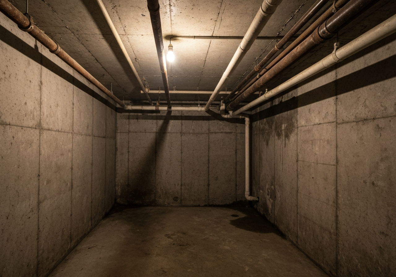Basement Finishing Before