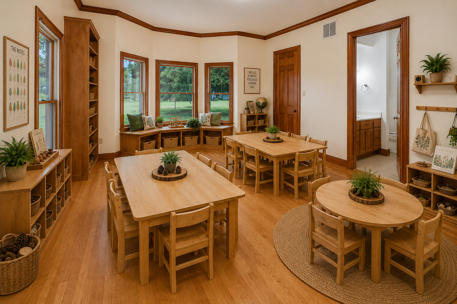 Classroom learning environment rendering