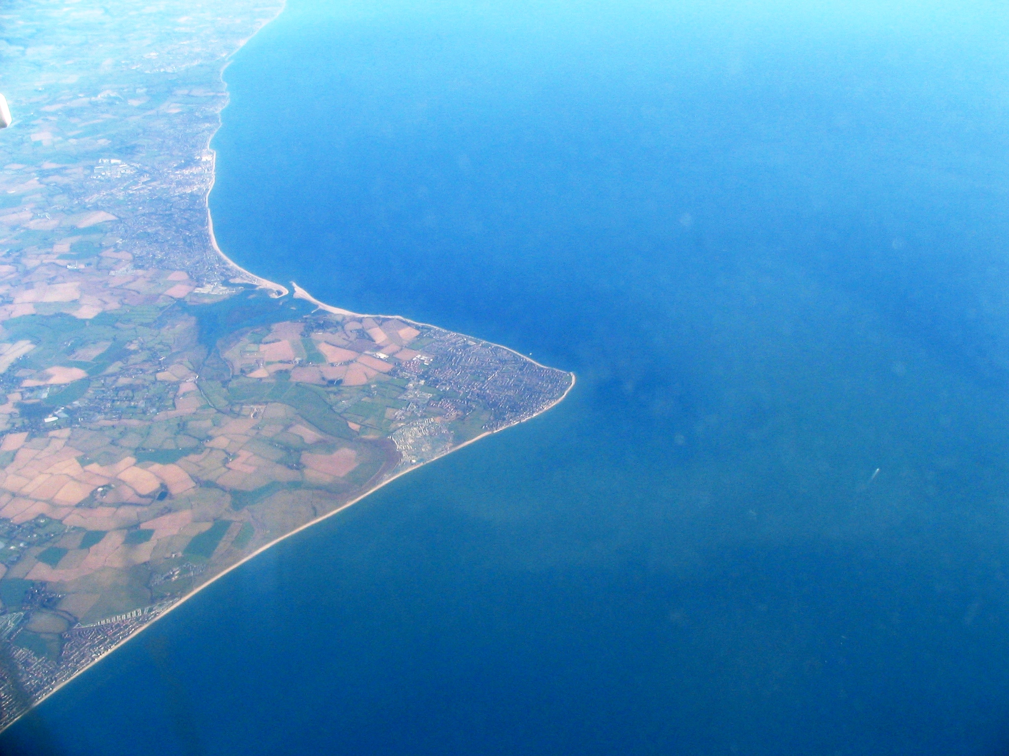 Aerial view of Selsey and the Witterings coastline on the Manhood Peninsula, West Sussex