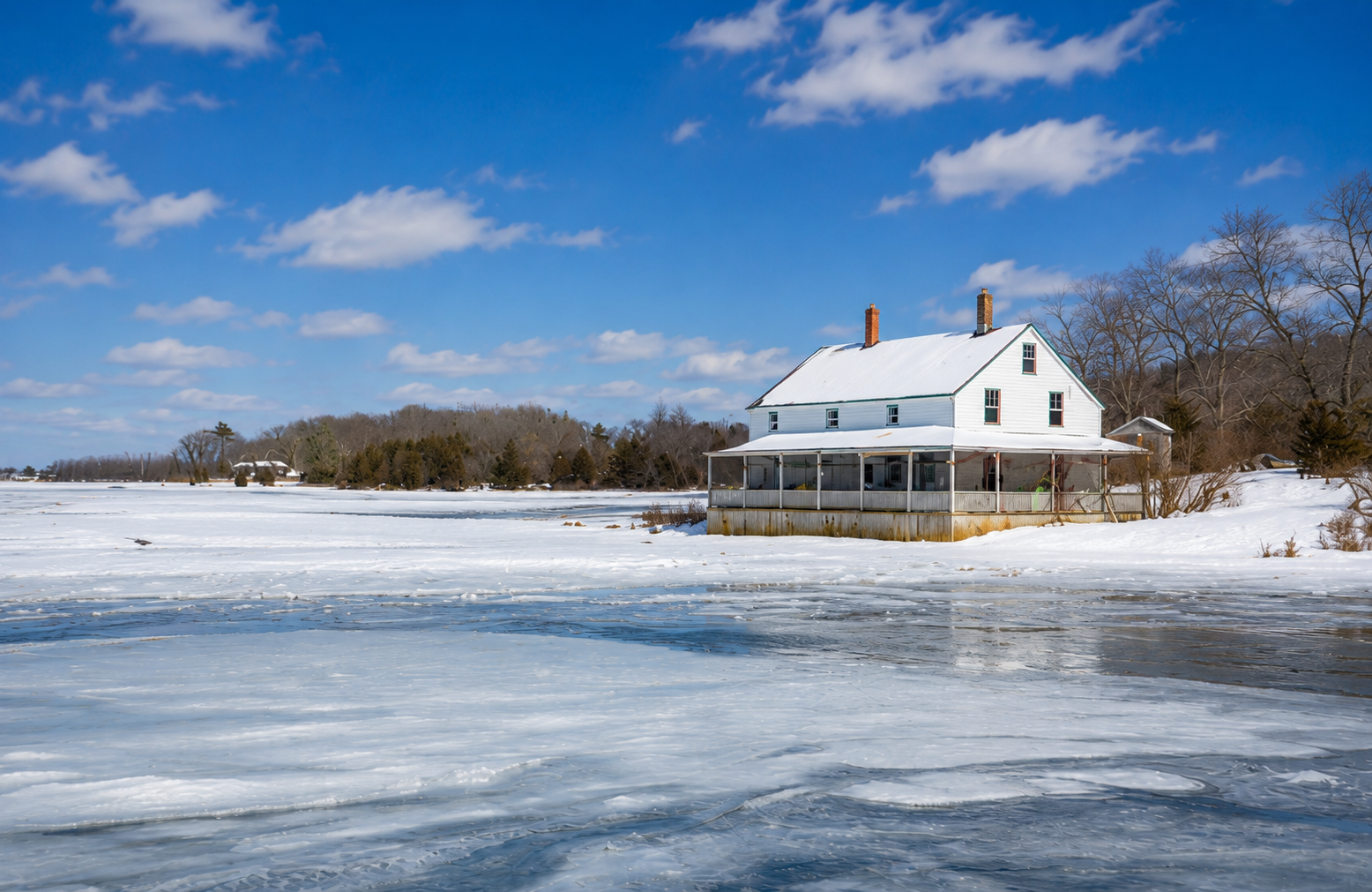 Scenic view of the Essex River and marshlands in Essex, MA