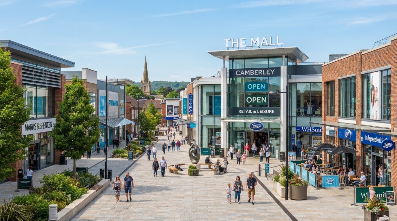 Camberley Town Centre, Camberley - Professional web design services for local businesses