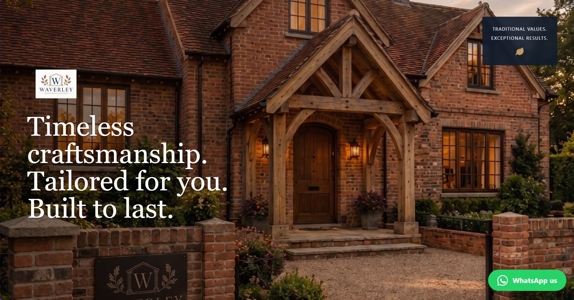 Waverley Traditional Builders — A premium, bespoke website showcasing exceptional craftsmanship and traditional building services. Waverley Traditional Builders
