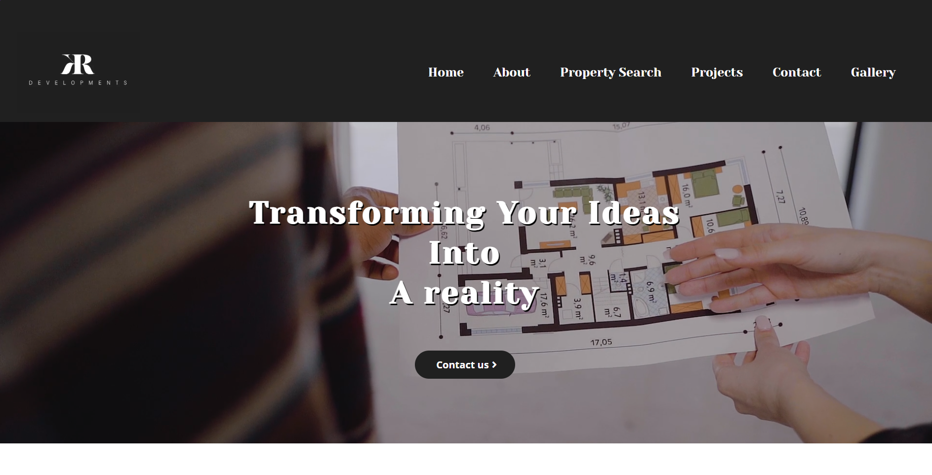 KR Development — Professional portfolio site highlighting construction and property development projects. KR Development