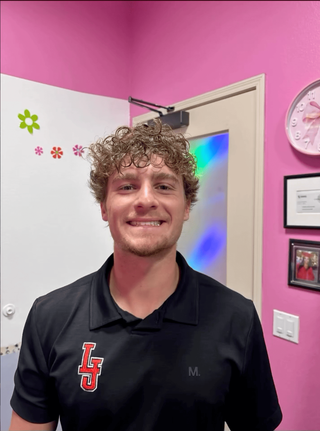 Curly hair transformation 1