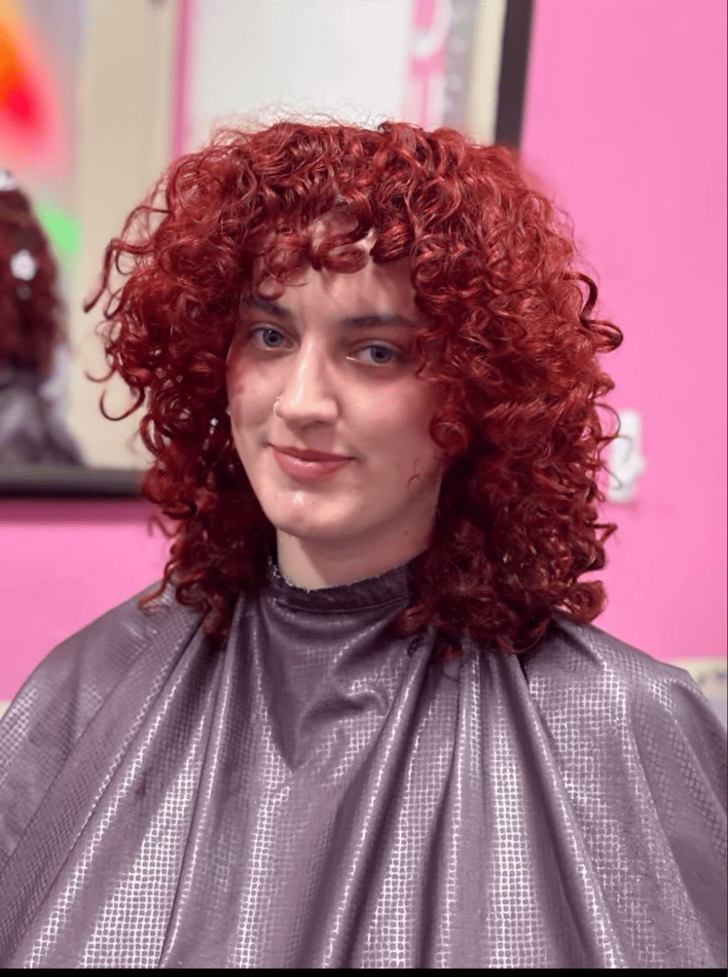 Curly hair transformation 6