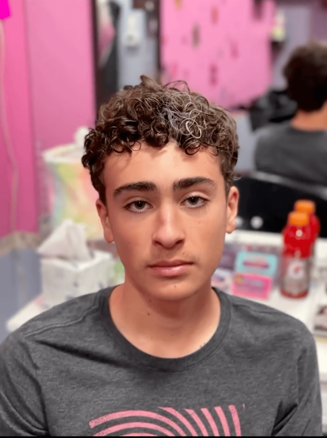 Curly hair transformation 2