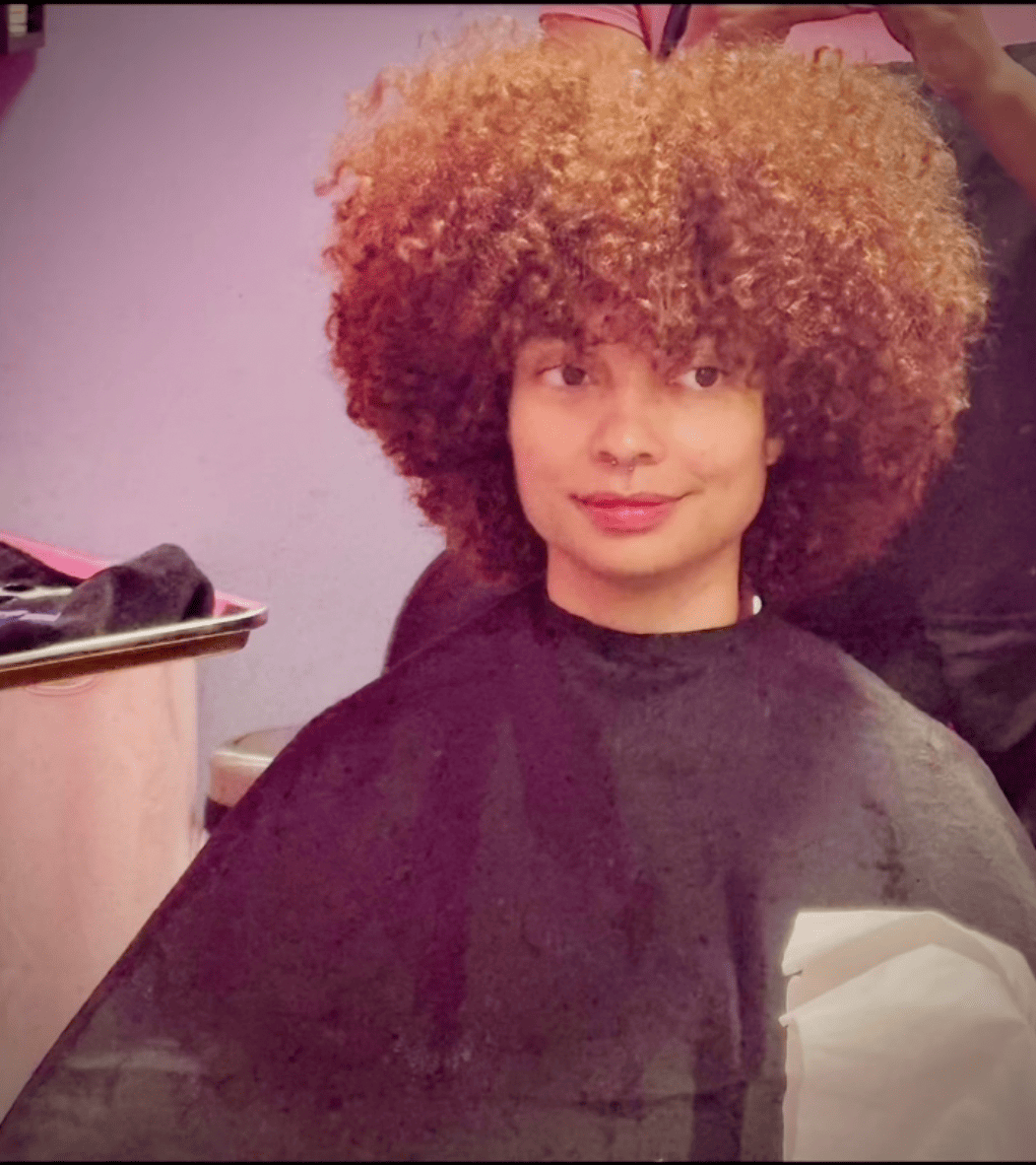 Curly hair transformation 8