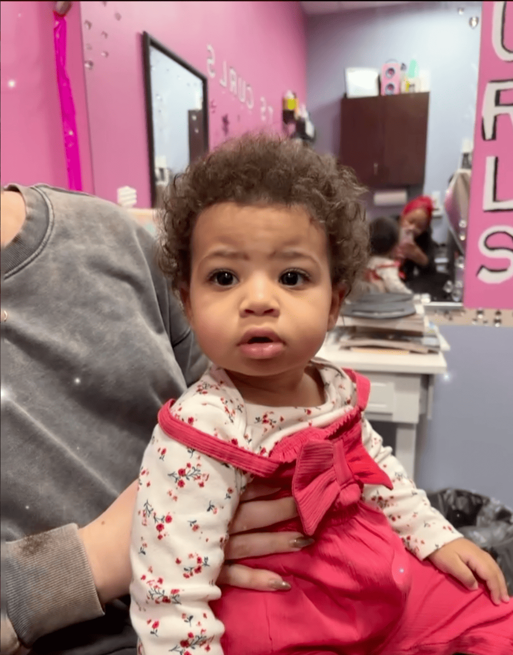 Curly hair transformation 7
