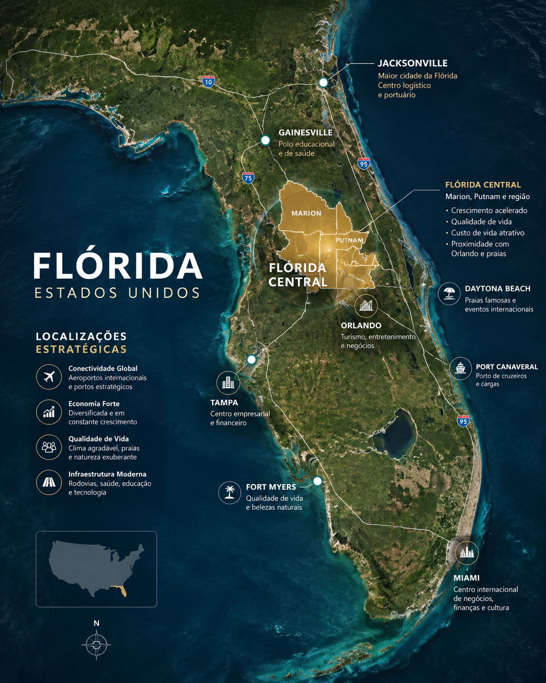 Mapa Estratégico da Flórida