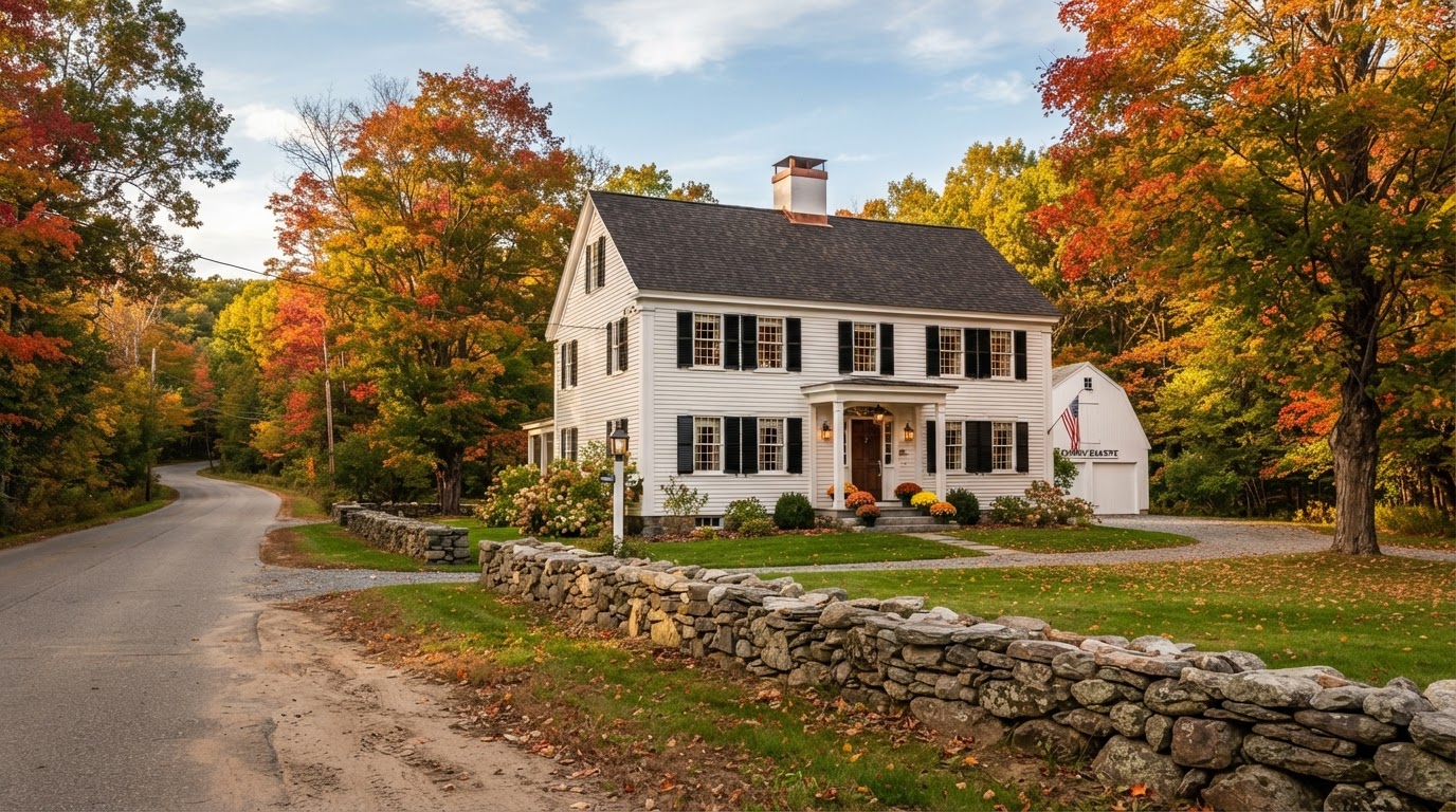 New England style home in Windham County Connecticut
