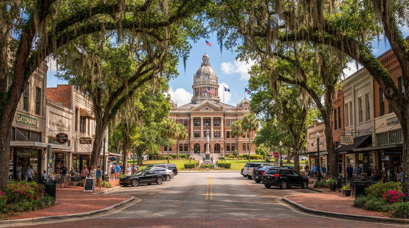 Historic downtown Bartow Florida lifestyle