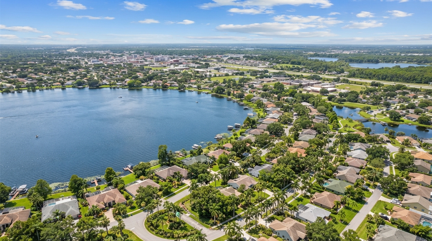 Auburndale Florida lakefront and residential homes