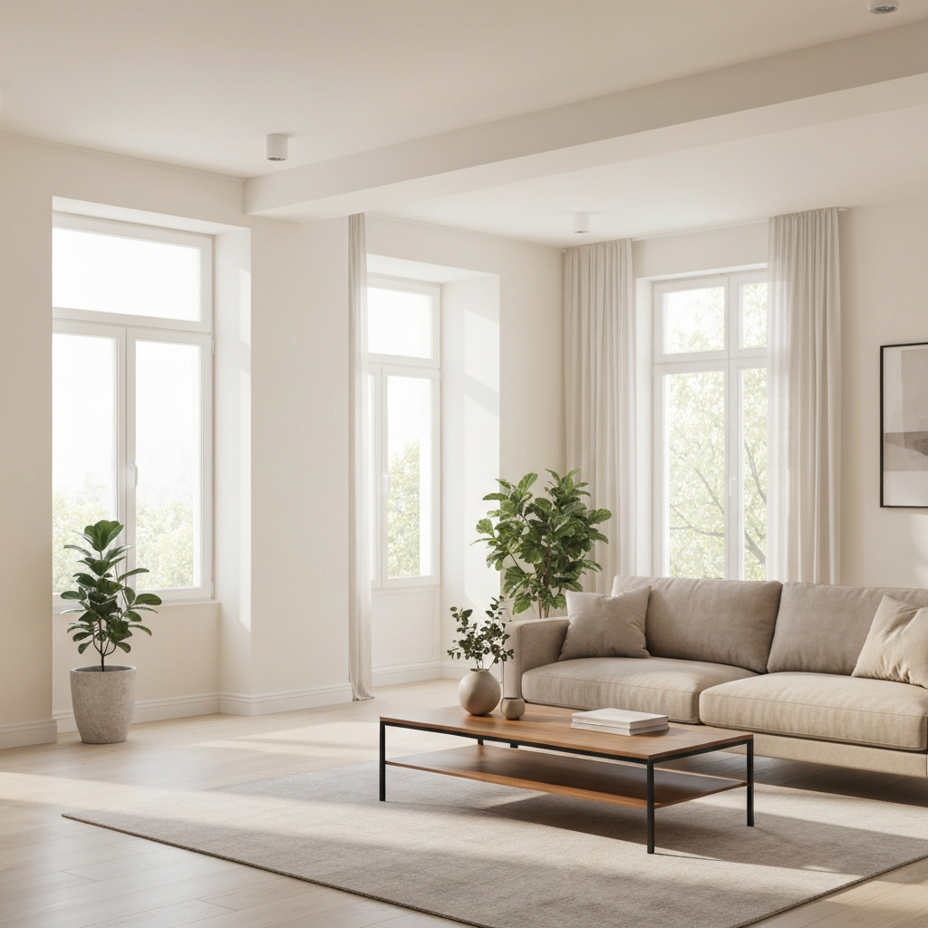 Clean and professional living room background