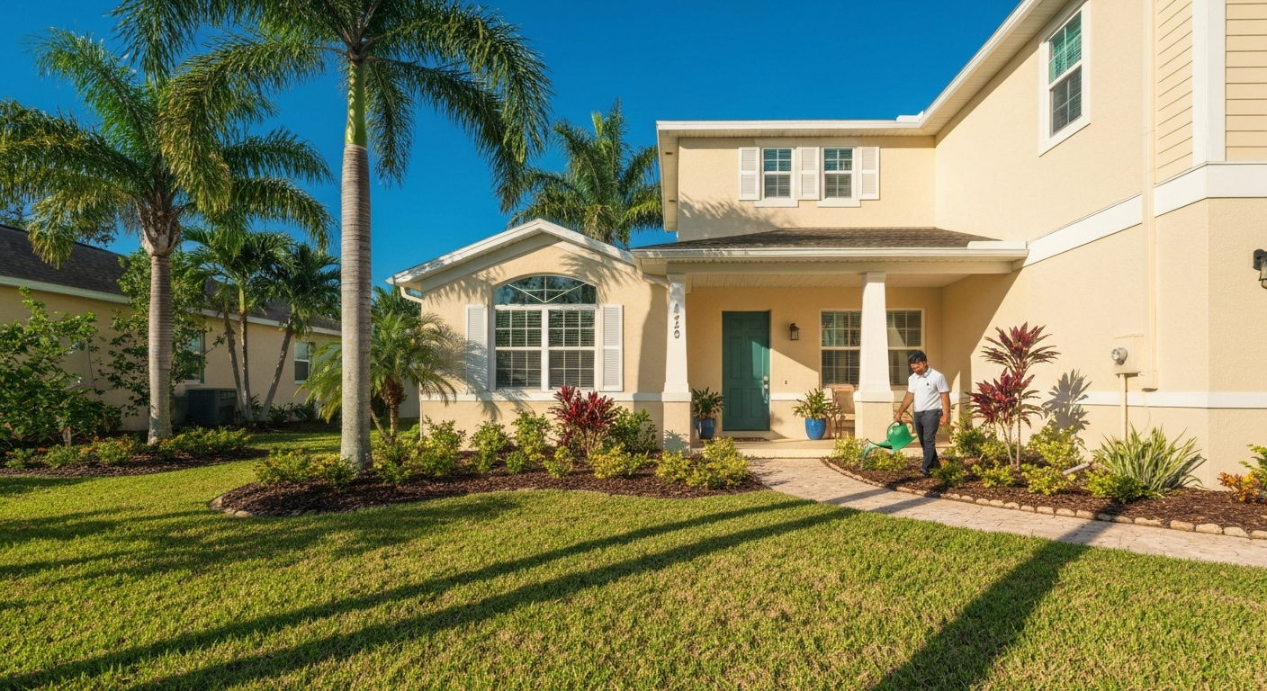 Florida-style home exterior for buyer guides and home buying resources