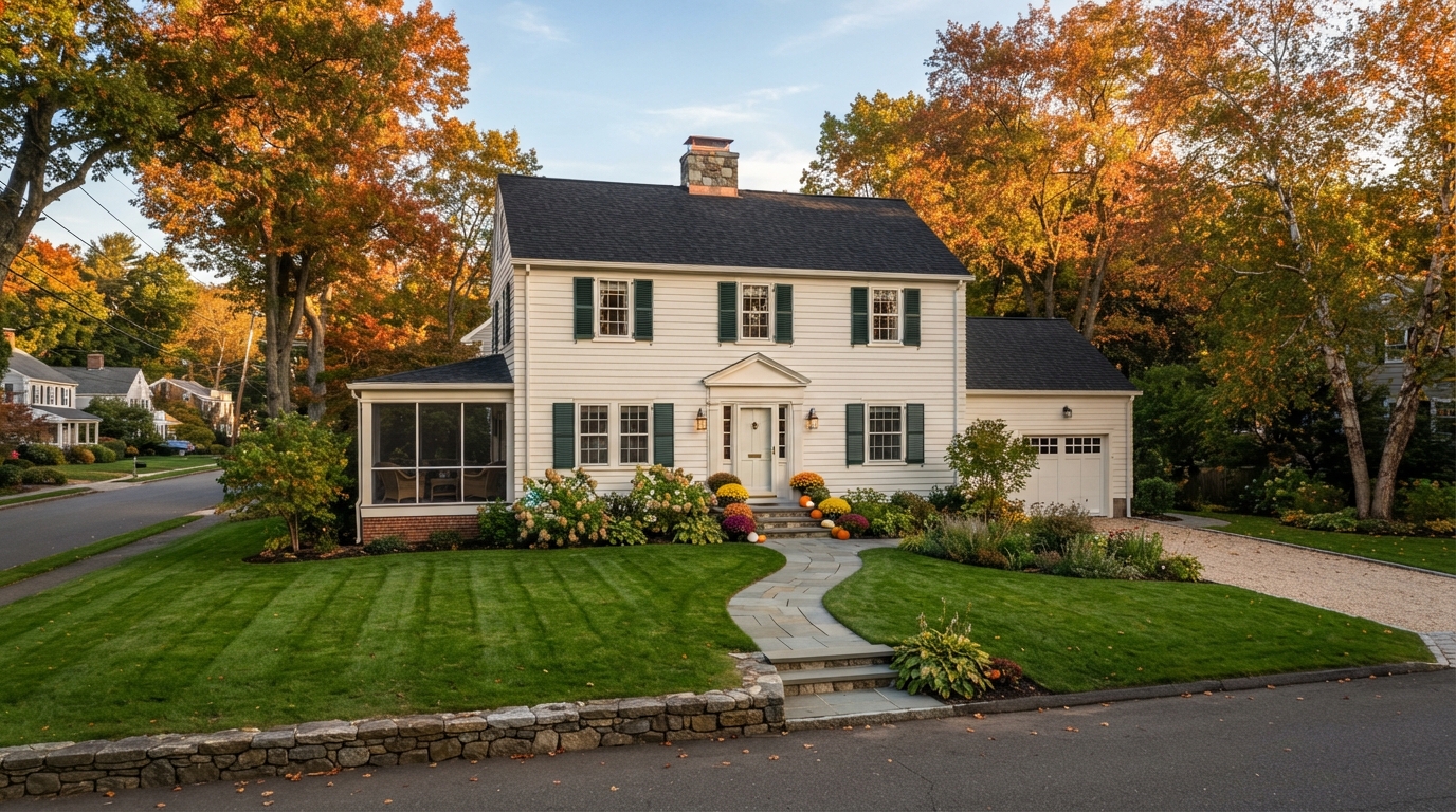 New England style home in Tolland County Connecticut