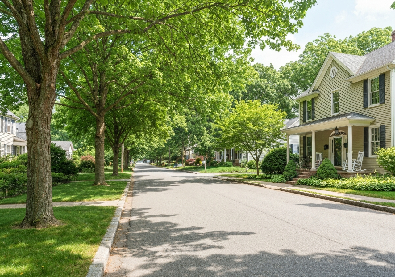 Scenic Hartford County Connecticut neighborhood
