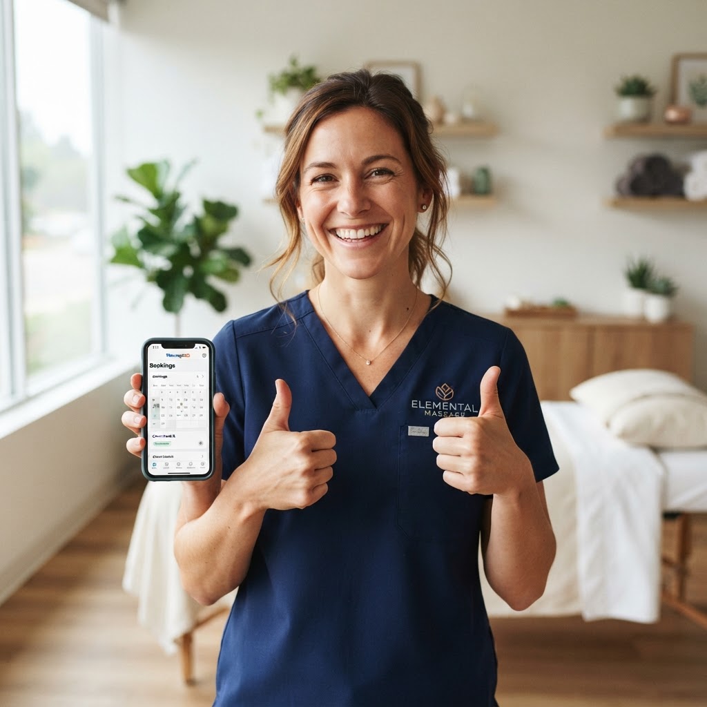 Free custom massage therapy website included with every MassageOS plan