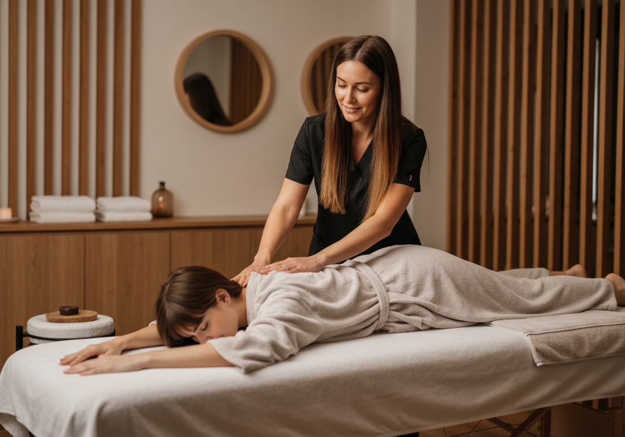 Massage therapy session