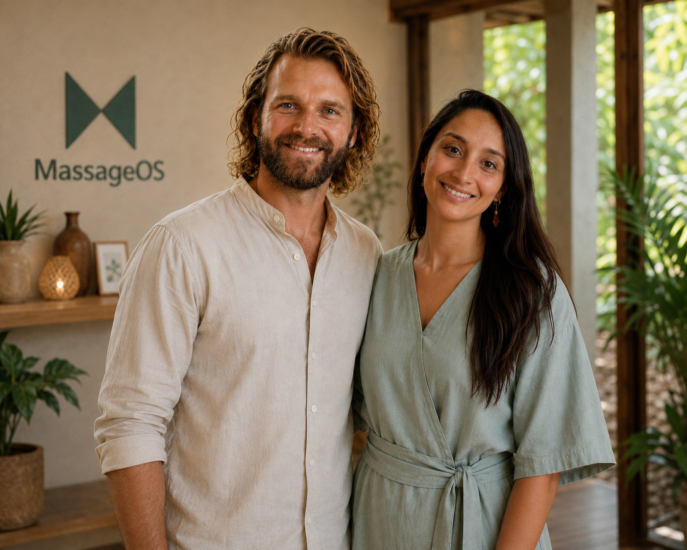 MassageOS Founders Xavier and Betsabe