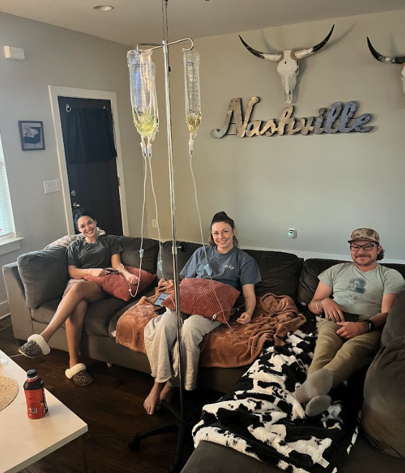 Mobile IV therapy administered in a Nashville living room by VitaMax RevIVe