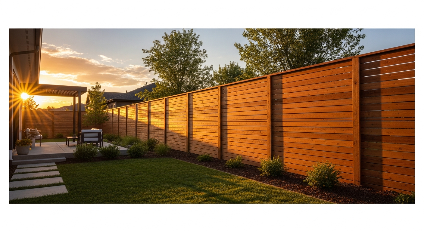 Wood privacy fence in Parker