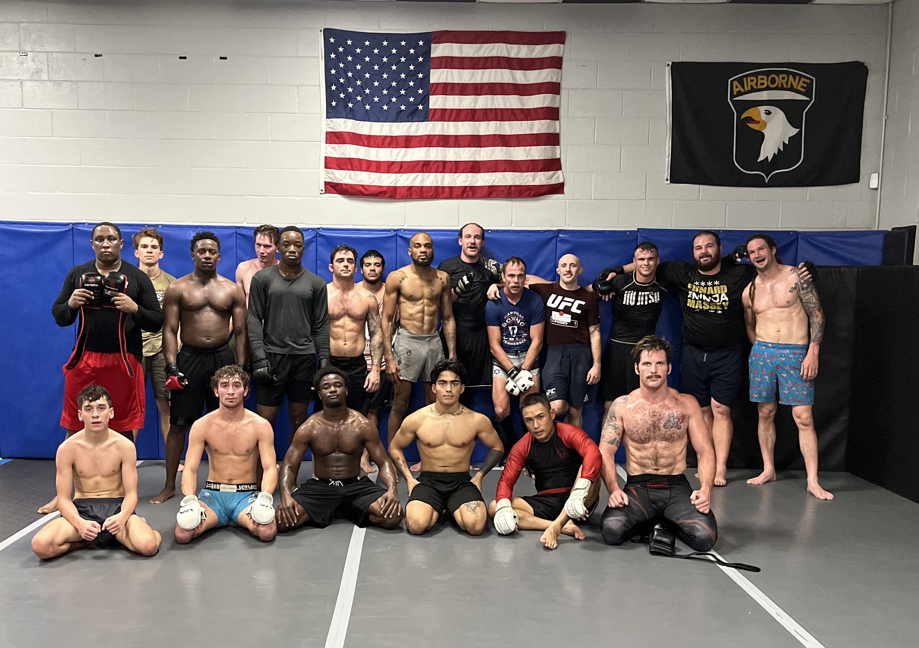No-Gi Jiu-Jitsu and Wrestling Clarksville TN Wildside — team training on the mats