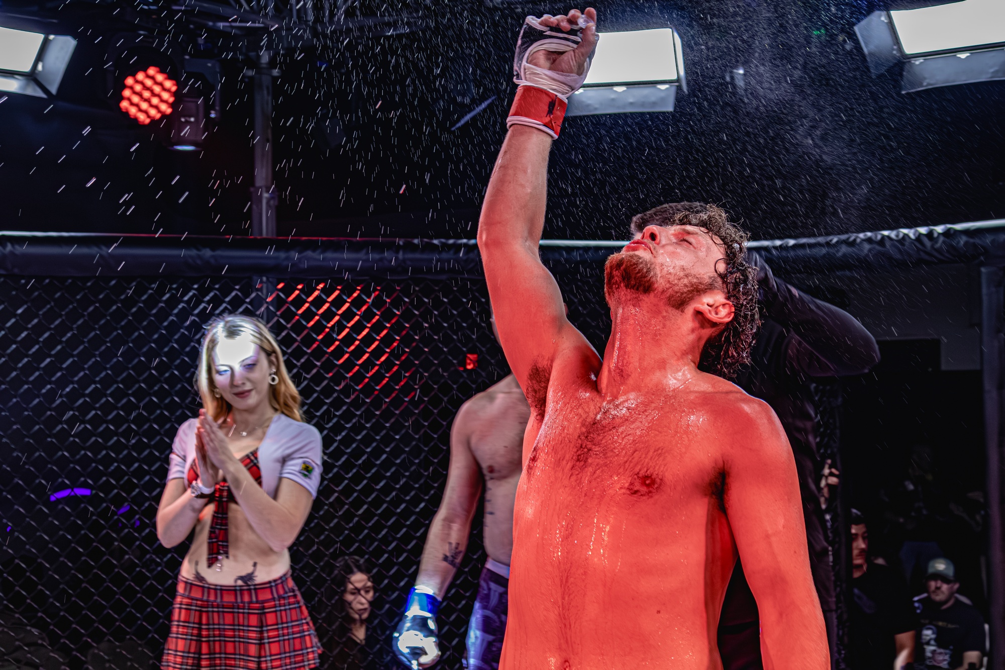 MMA Victory Clarksville TN Wildside — Wildside fighter celebrating a win in the cage