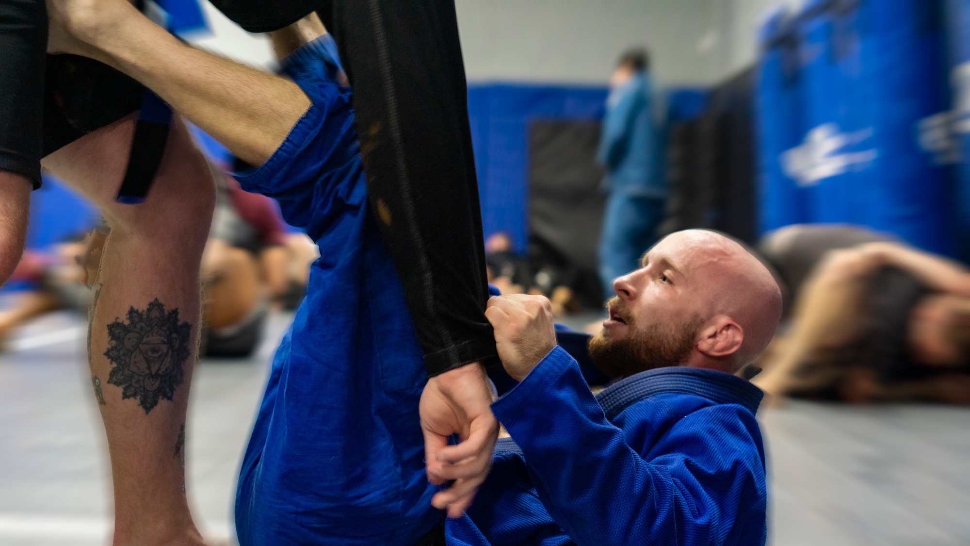 BJJ Clarksville TN Wildside — technical sleeve grip and guard work drilling