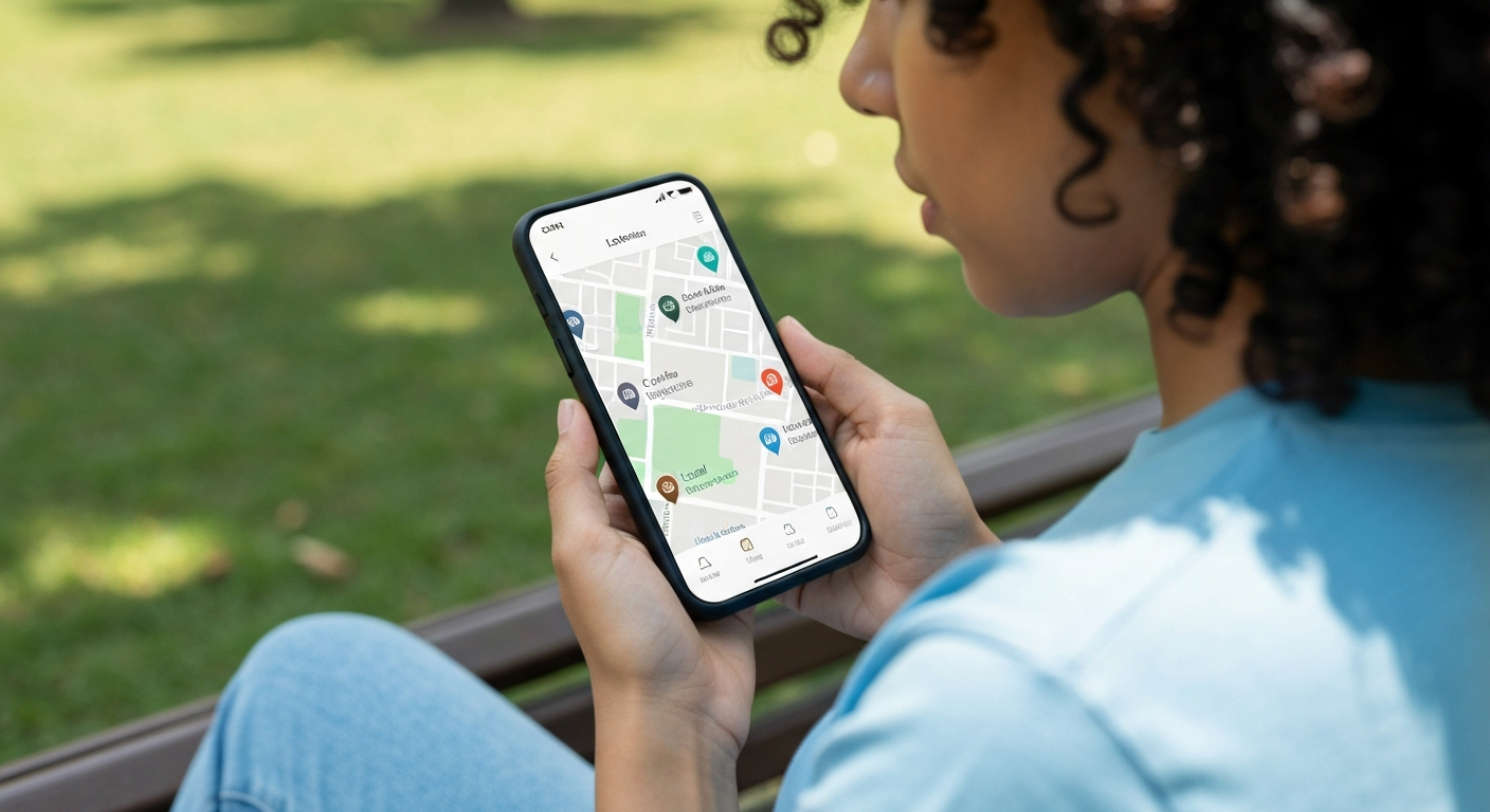 Homeowner searching for a roofing company on a smartphone