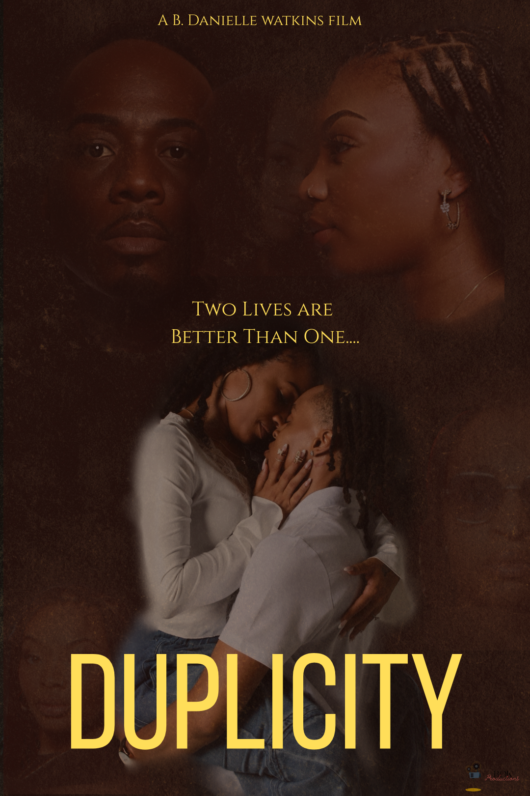Duplicity Movie Poster - A Romantic Thriller by B. Danielle Watkins