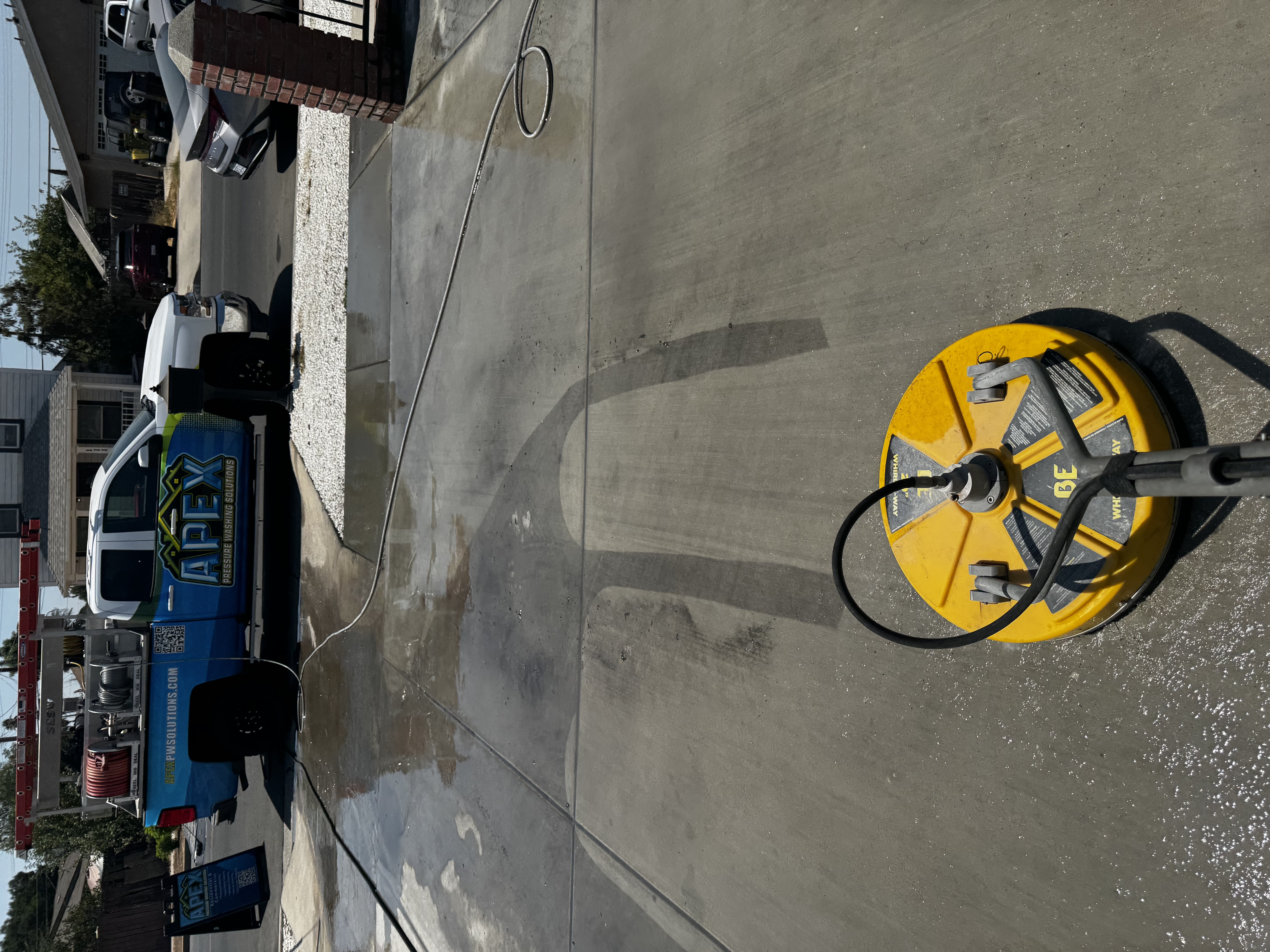 Concrete cleaning, Visalia, California