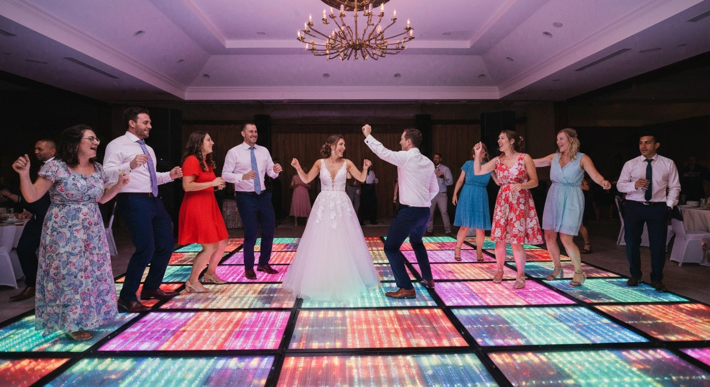 LED Dance Floor Glowing
