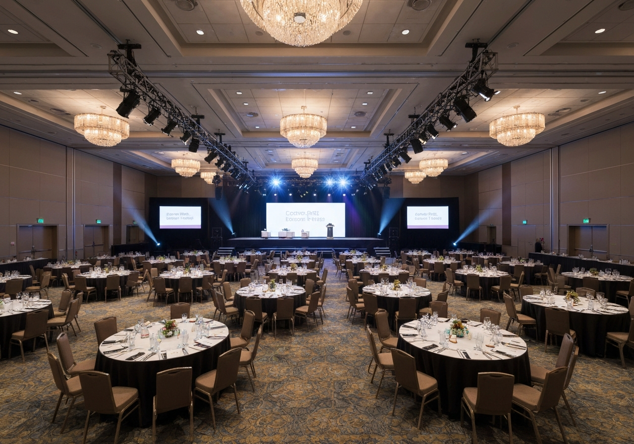 Corporate Event Ballroom Setup