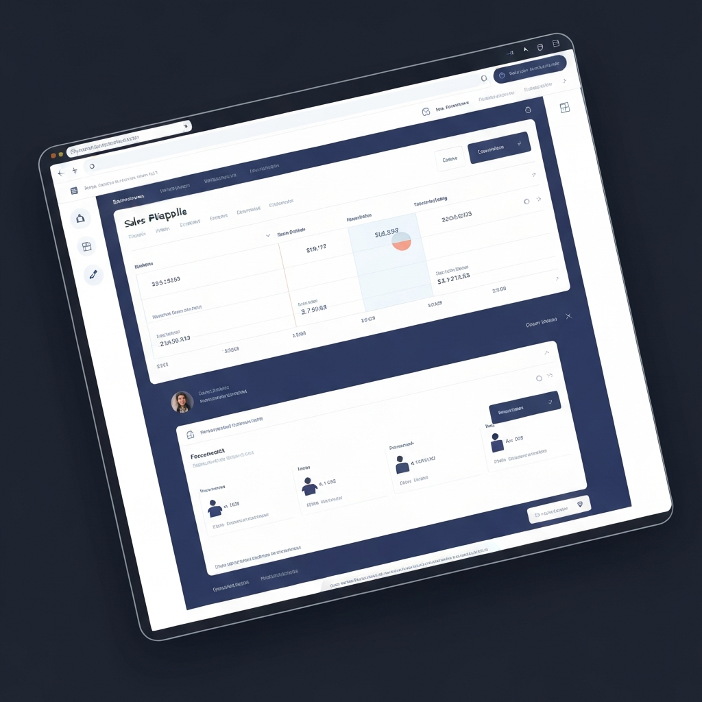 CRM software interface for sales tracking