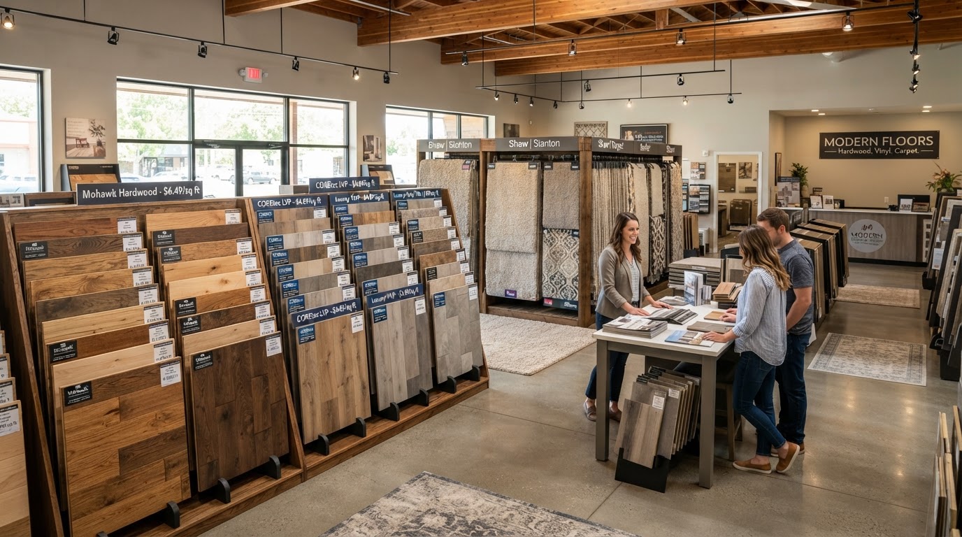 Independent Flooring Shops - trade businesses we serve at AI Applet Boutique Agency