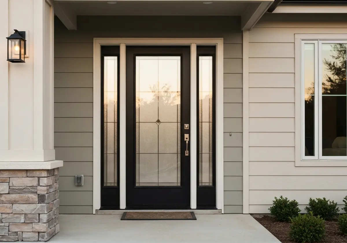 Professional window installation on a modern home