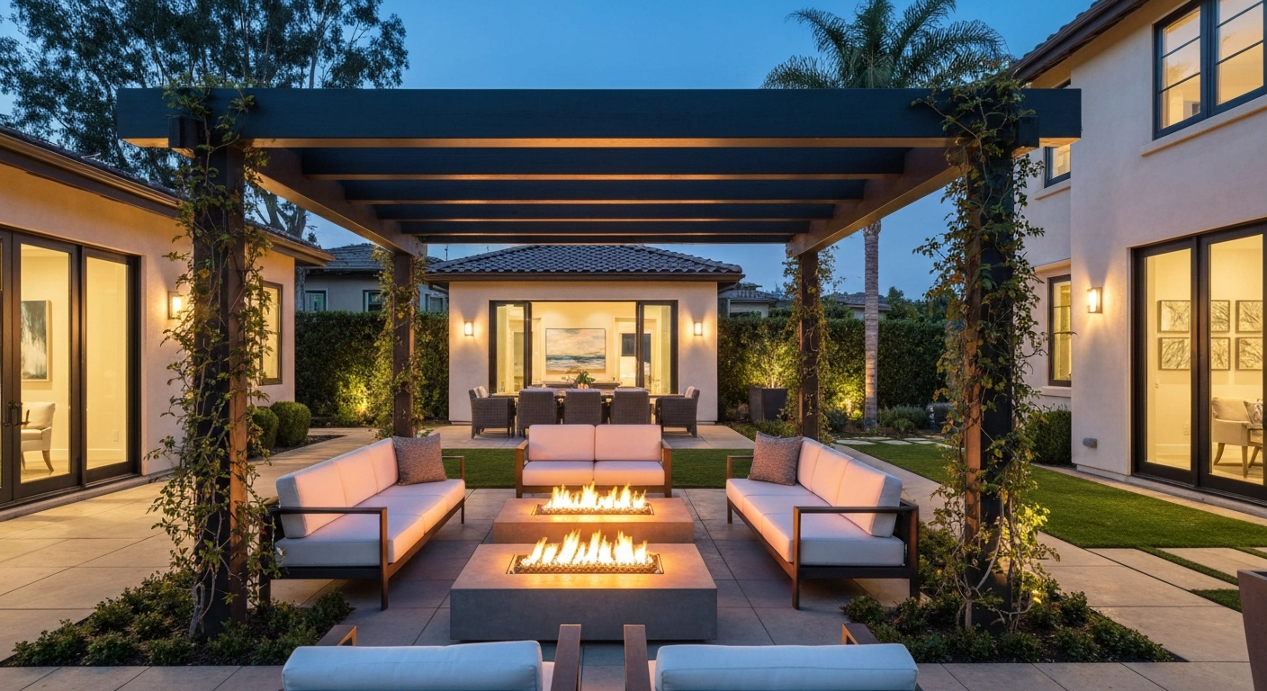 Modern outdoor living space