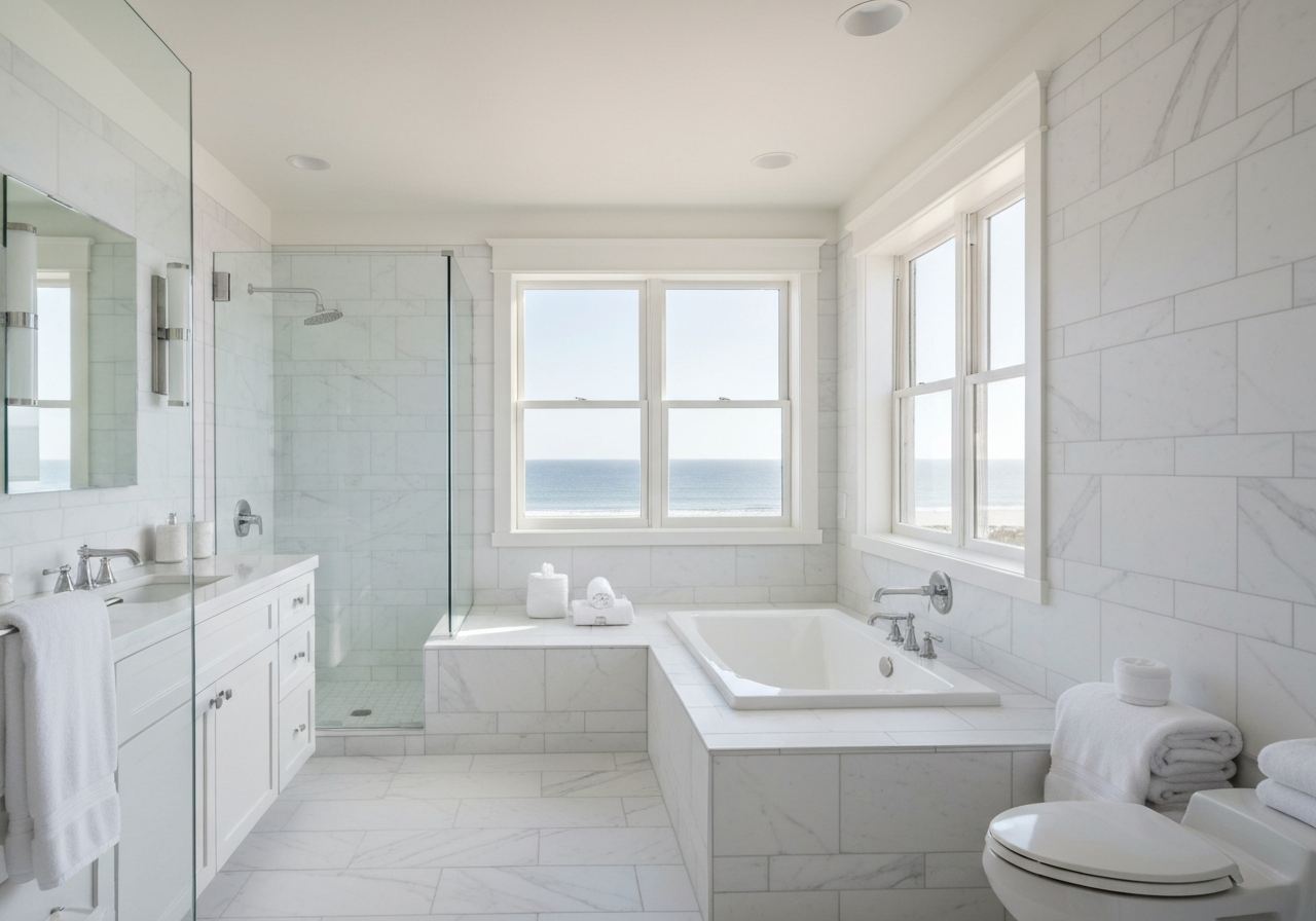 Luxury bathroom renovation in Huntington Beach