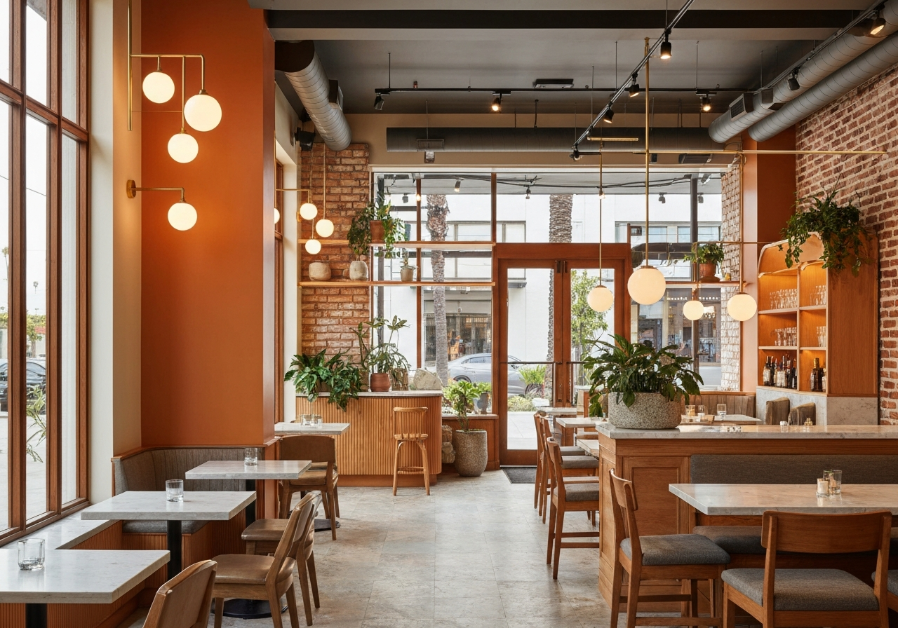 Modern renovated commercial interior space by Venguard Construction in Southern California