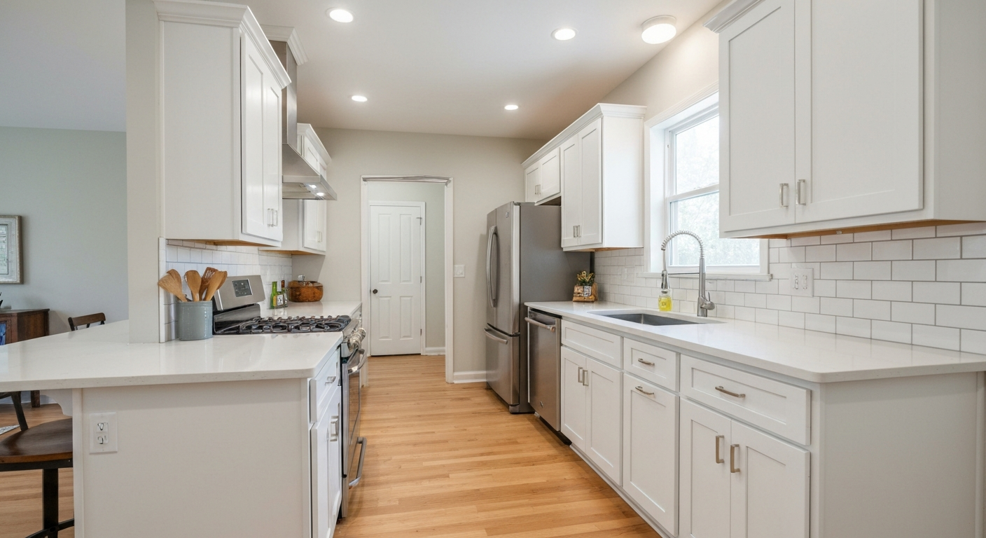 Beautiful mid-range kitchen renovation in Orange County